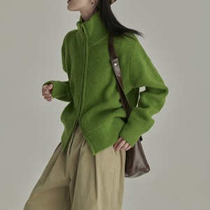 フルジップニットジャケット   F0016