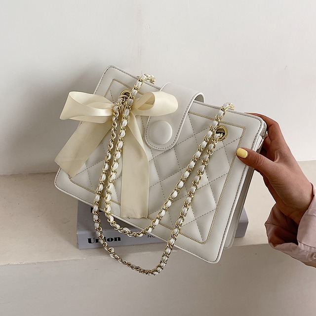 チェーン サマーレッド 夏物 スクウェア メッセンジャーバッグ 手作りハンドバック19539008320