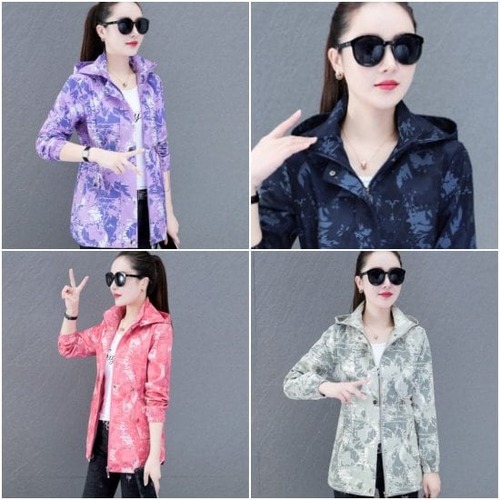 アウター トップス ジャンパー レディース フード付き 長袖 ポケット ランニング アウトドア 柄物 コンパクト ナイロンジャンパー ジップアップ 前開き羽織り 通勤 通学 デイリー スポーツ