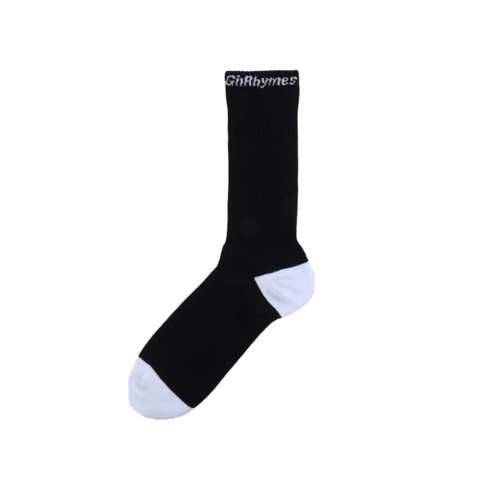 GINRHYMES/"TOP LINE LOGO"SOCKS[LONG]/BLACK