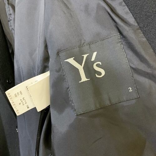 Y's ワイズ カシミヤ混ロングコート ブラック SIZE2 【代官山k10 ...