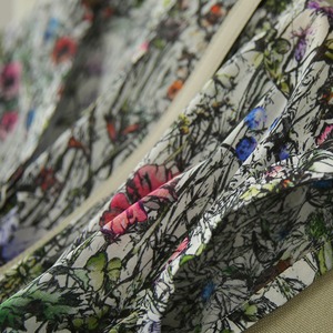 花柄Vネックミドル丈ワンピース W00170