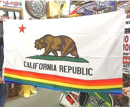 カリフォルニア フラッグ レインボー CALIFORNIA REPUBLIC フラッグ 州旗 アメリカン雑貨 | whatsupkobe  powered by BASE