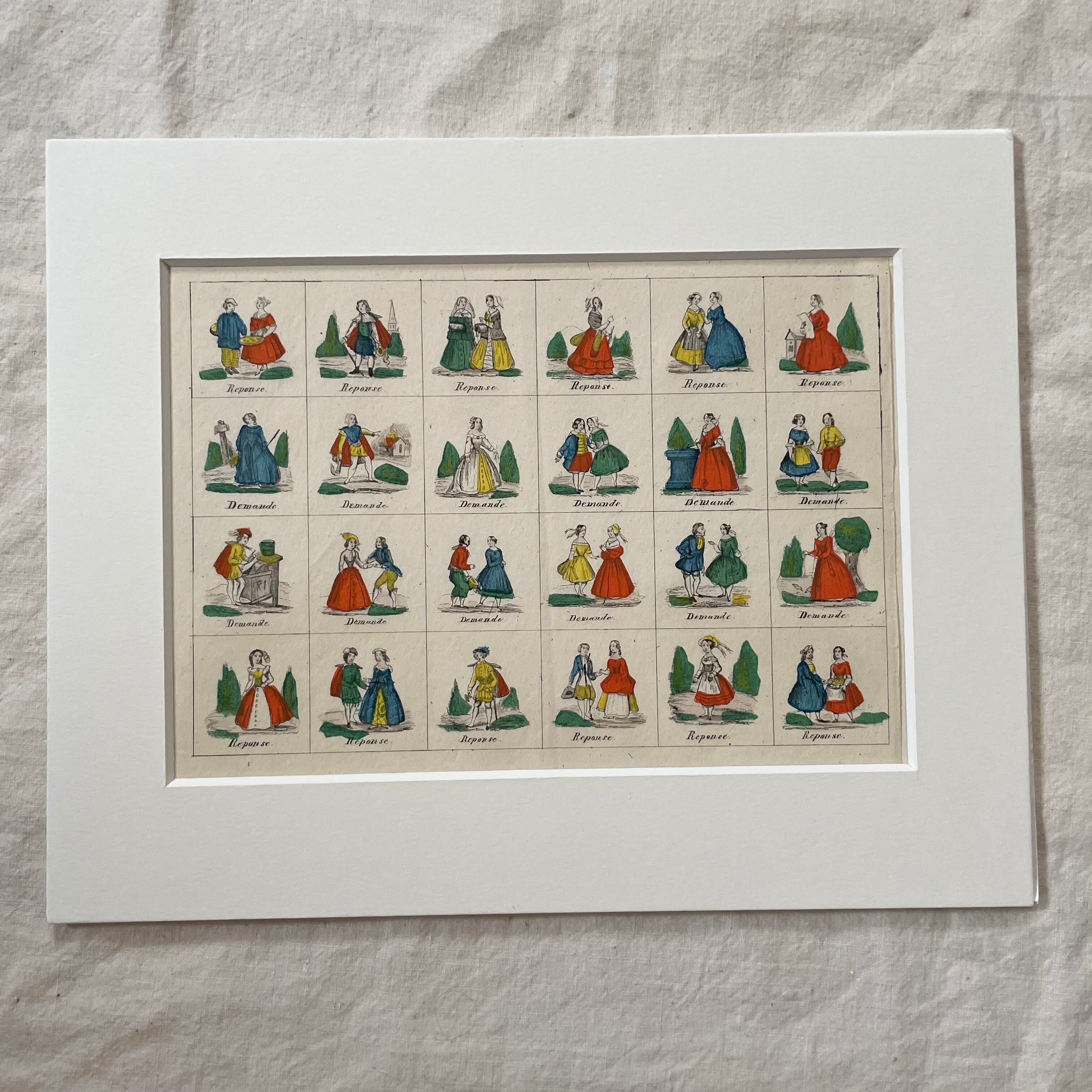 切手シートのようなリトグラフ