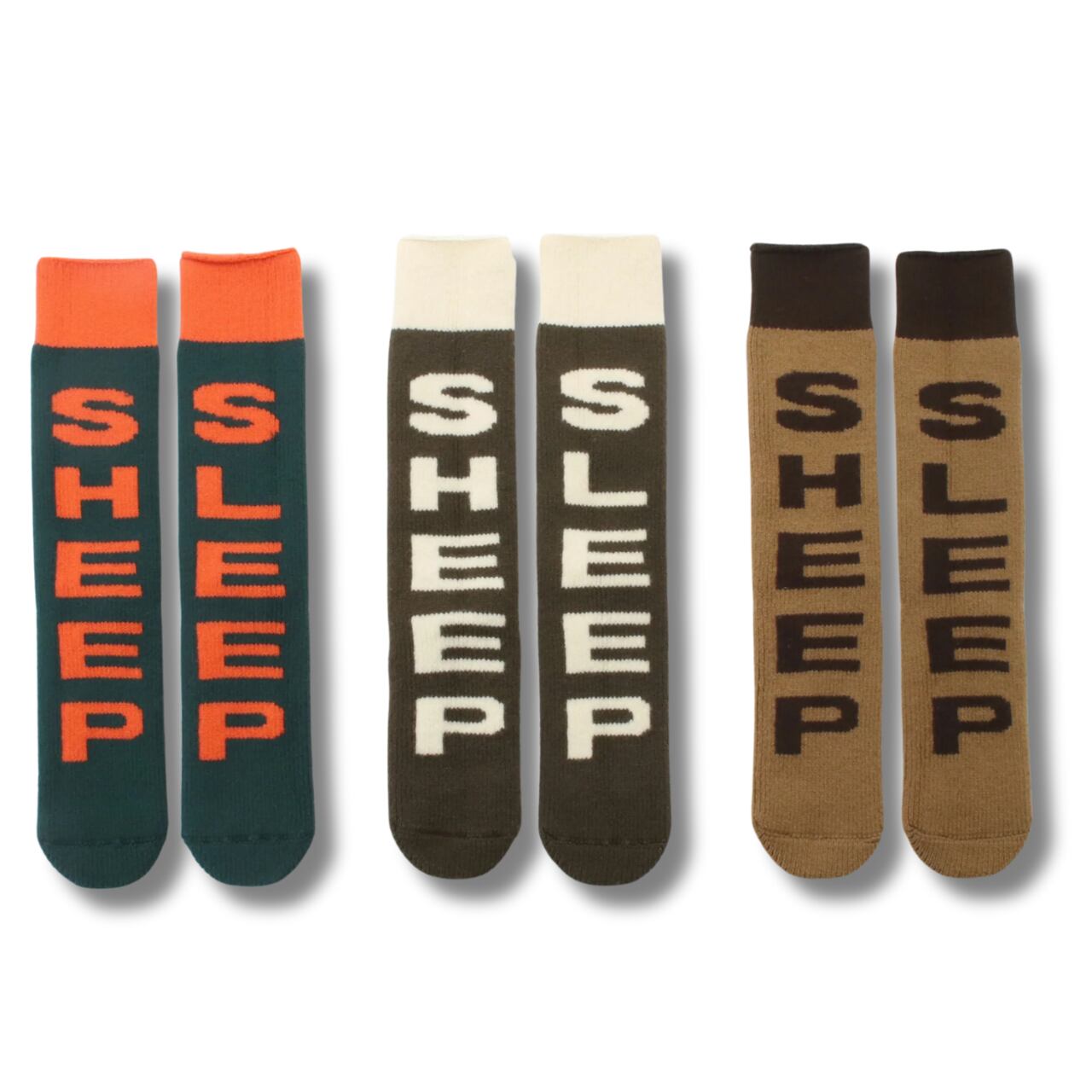 HOiSUM グッドスリープ socks (olibe) (brown) (beige)