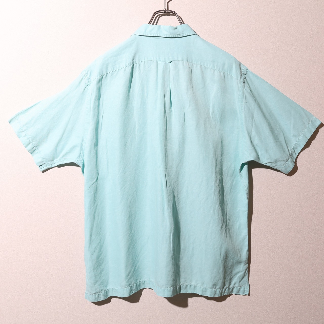 美品 L アイスミント Caldwell Polo Ralph Lauren ポロラルフローレン 半袖開襟シャツ