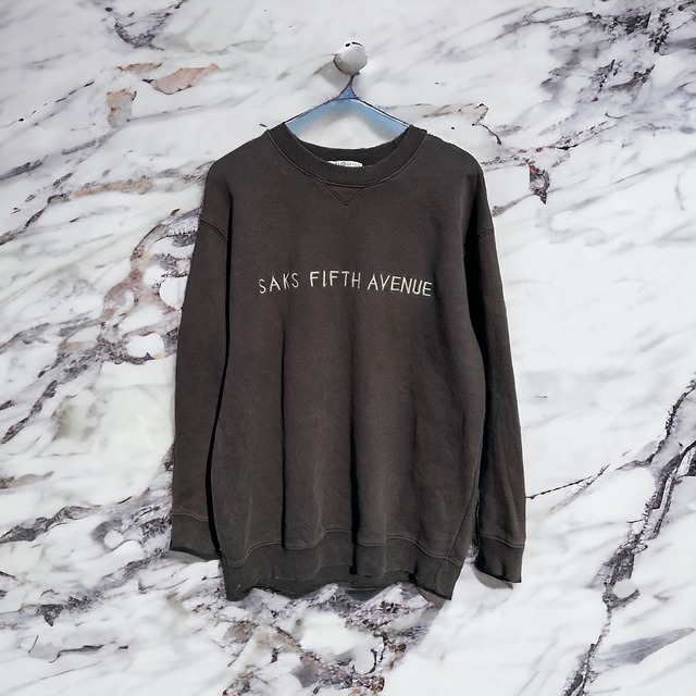 【LADIES】「SAKS FIFTH AVENUE」silver logo sweat