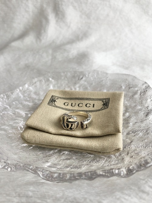 GUCCI グッチ アラベスク 指輪 15号 シルバー インターロッキングG 925 リング vintage ヴィンテージ オールド 7rftsk