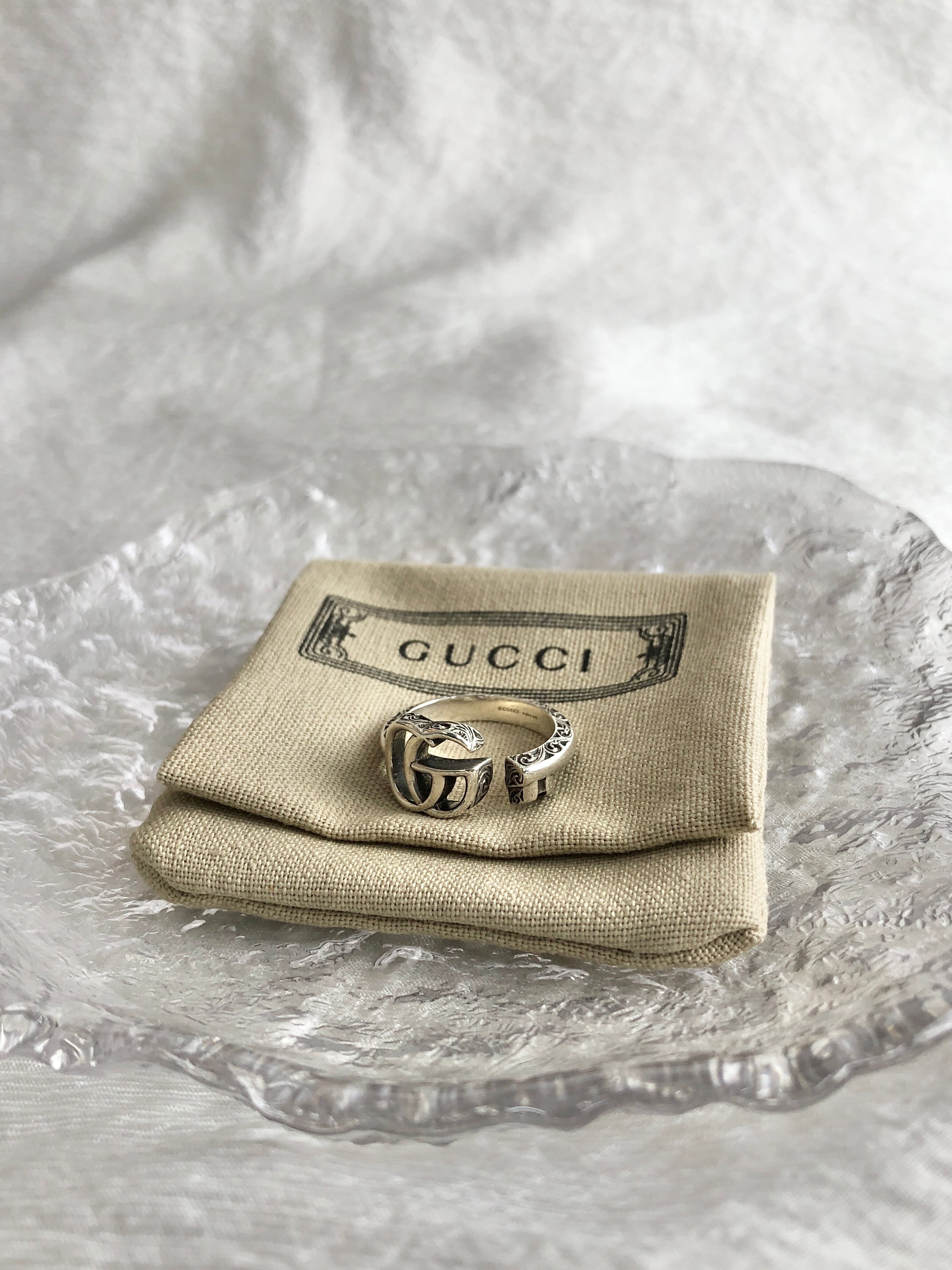 GUCCI グッチ アラベスク 指輪 15号 シルバー インターロッキングG 925 リング vintage ヴィンテージ オールド 7rftsk