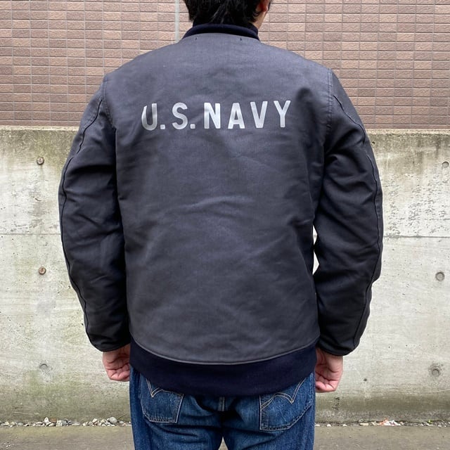 WAREHOUSE　“Lot 2182 N-1 WINTER JACKET 7HOOK FRONT NAVY BLUE (NXss 16463)”