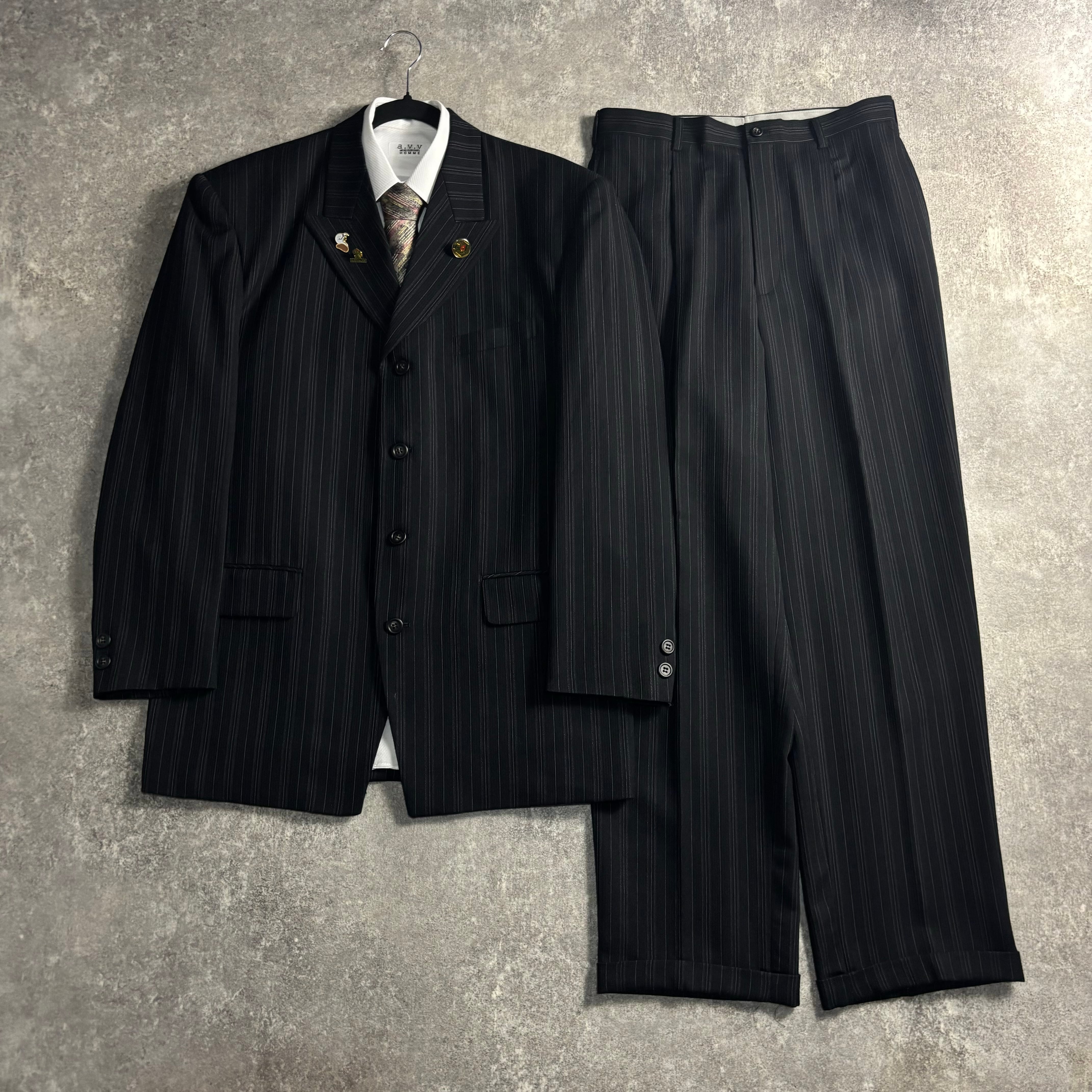 LOST特注【vintage】セットアップ ダブルスーツ グレー 極上ウール | LOST