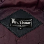Wind Armor ウィンドアーマー イタリア製生地 羊革 本革 レザー & ニット ジャケット コート サイズ M /ネイビー/ニチワ/ラムレザー