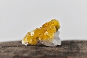 Yellow Fluorite with Calcite