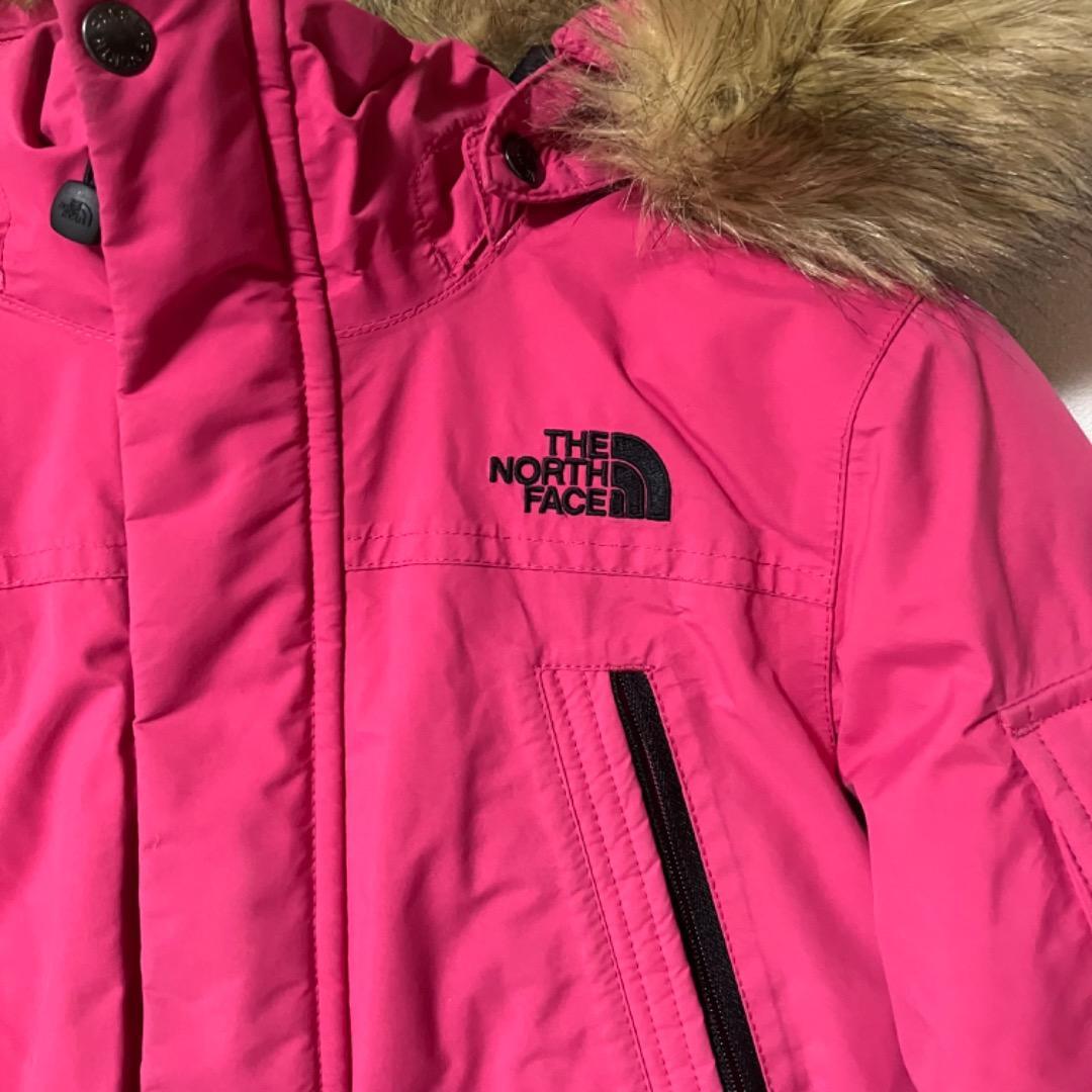 THE NORTH FACE キッズ ダウンジャケット ファーフード付き ピンク