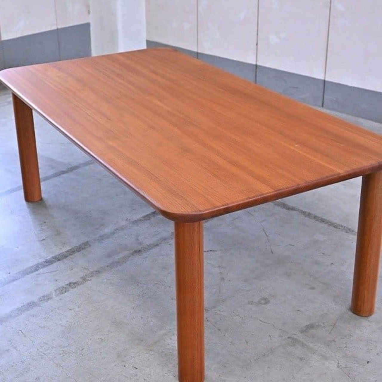 国産ビンテージ品 チーク無垢材 ダイニングテーブル リビング 机 モダン ヴィンテージ 北欧テイスト【中古家具/中古インテリア/USED家具ユーズド家具/リサイクル】