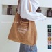 コーデュロイ2wayロゴショルダーキャンバスバッグ
