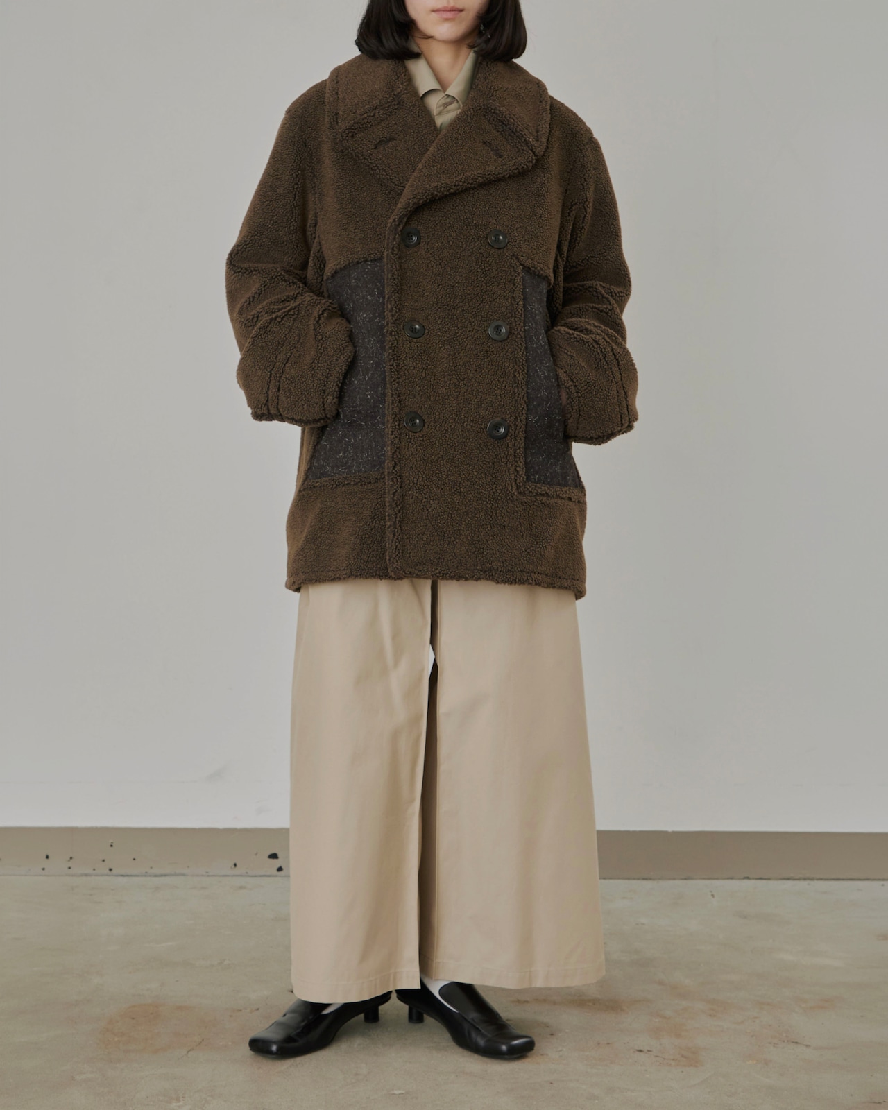 i’m here : - Boa P-Coat :Melange|ケンピメルトン/Extra TIMEピンズ