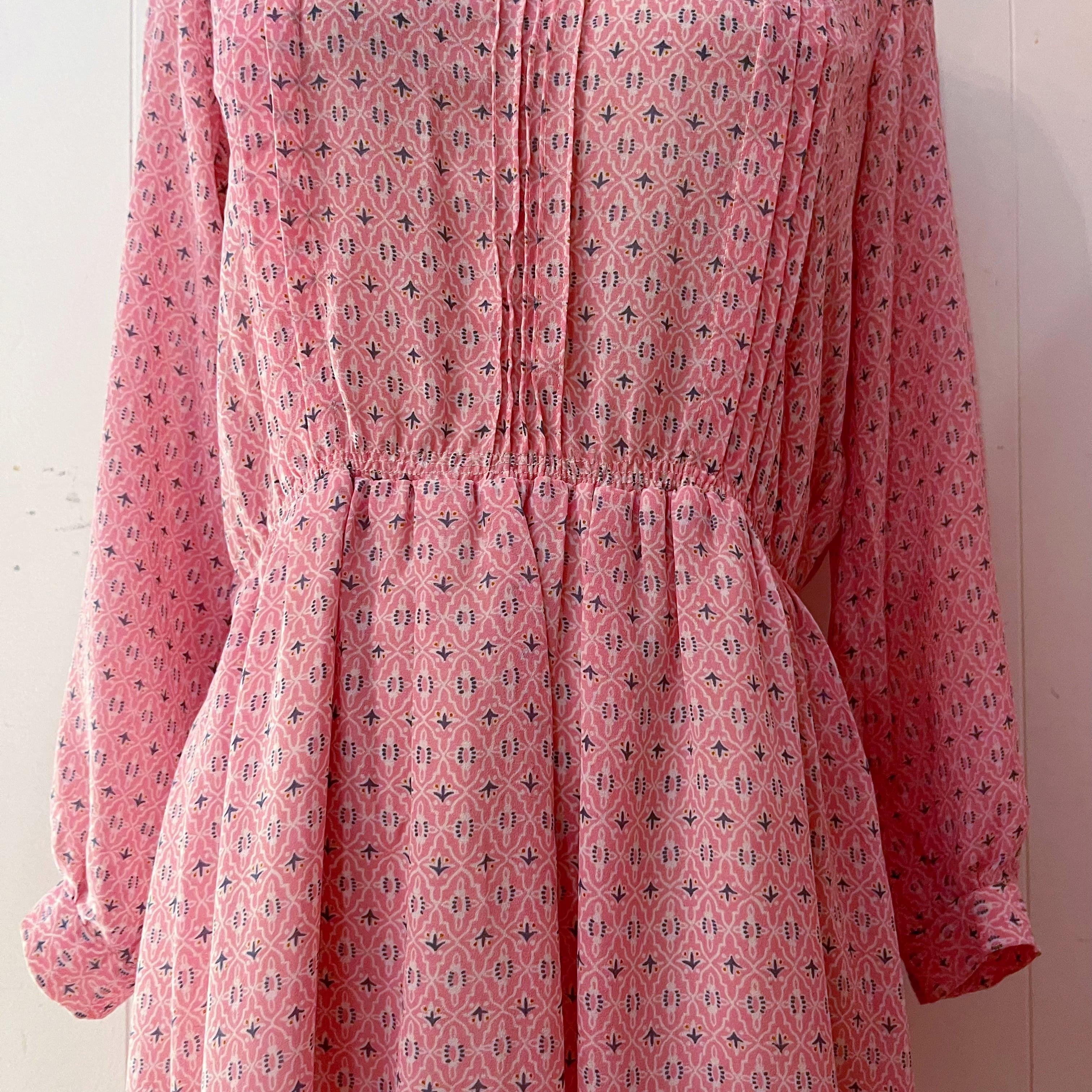 pink provencal floral one-piece