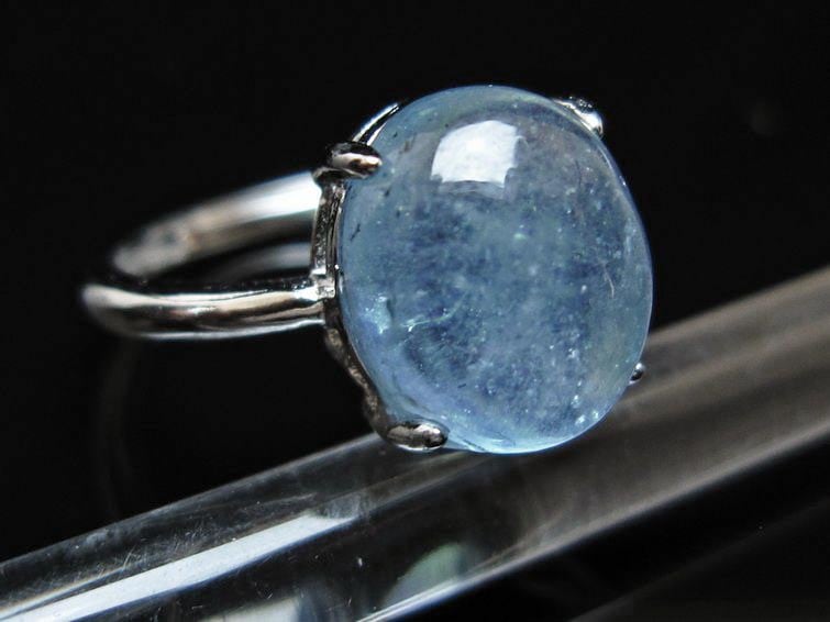 【M : 15号相当】「AGUA × MARIA」リング ※新品 アクアマリン リング 指輪 フリーサイズ 15号 一点物 メール便可 [M便