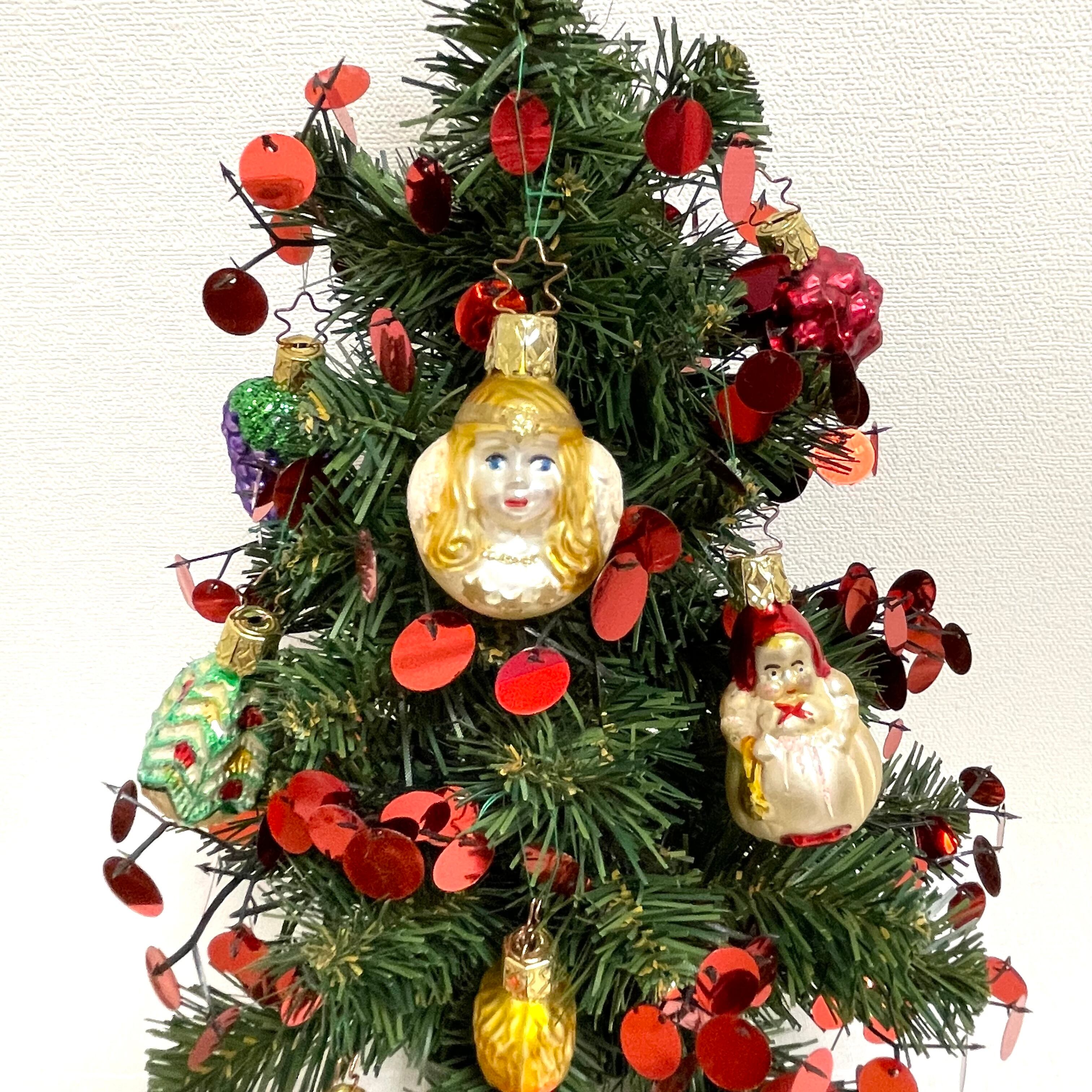 ヴィンテージ ドイツ INGE-GLAS社 ミニガラスオーナメント 7個セット