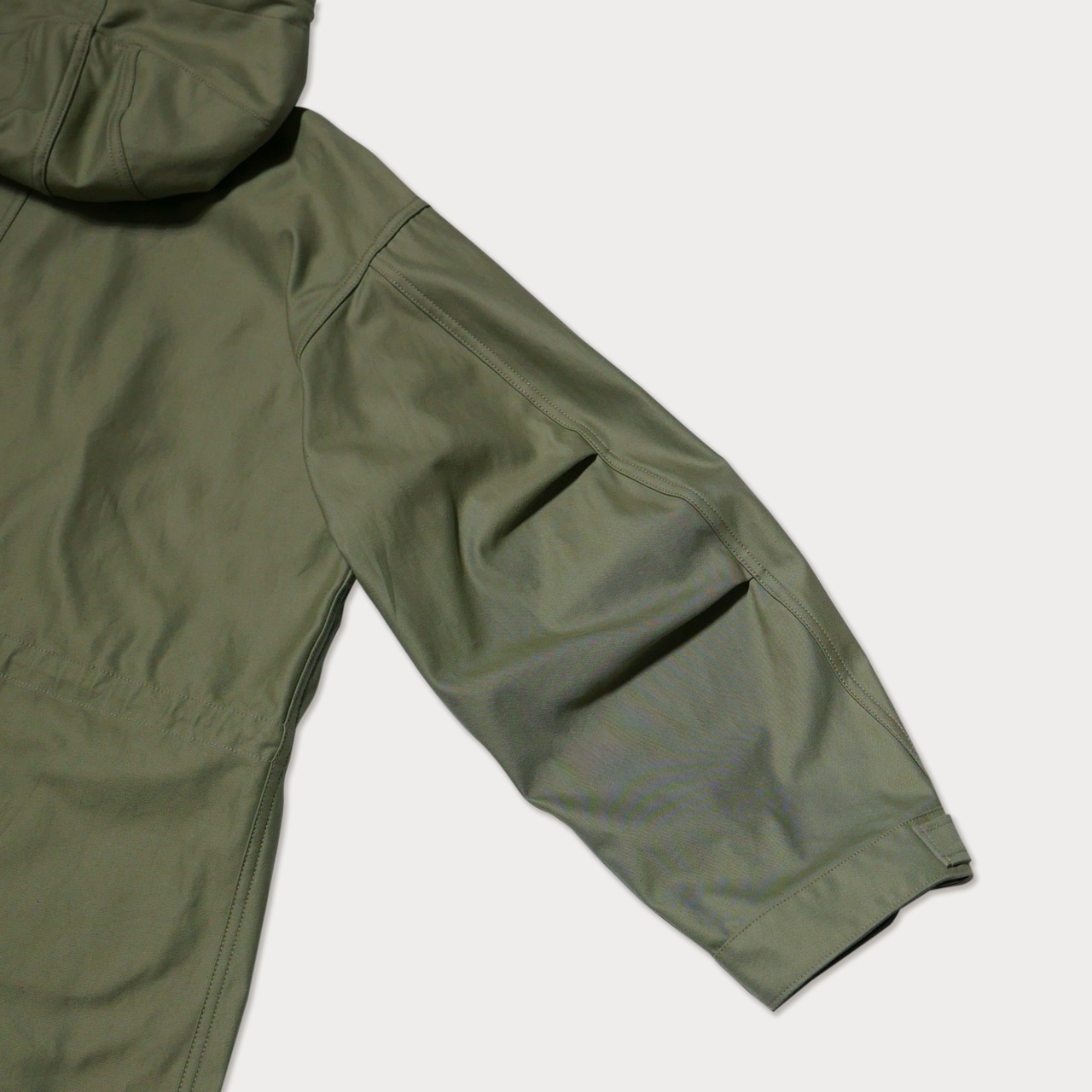 Sage satin mods coat