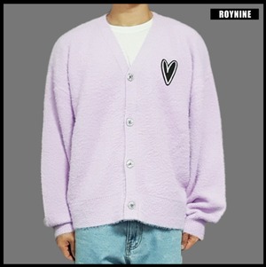 [ROYNINE] Light Purple Angora Cardigan 正規品 韓国ブランド 韓国ファッション 韓国代行 カーディガン