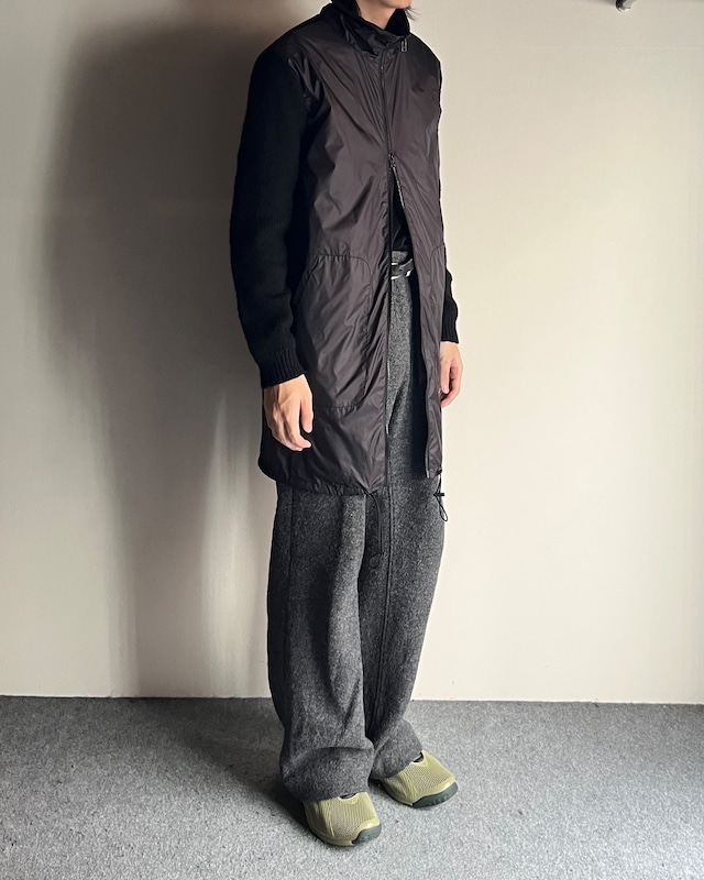 【3.1 Pillip Lim】long length nylon wool switching coat