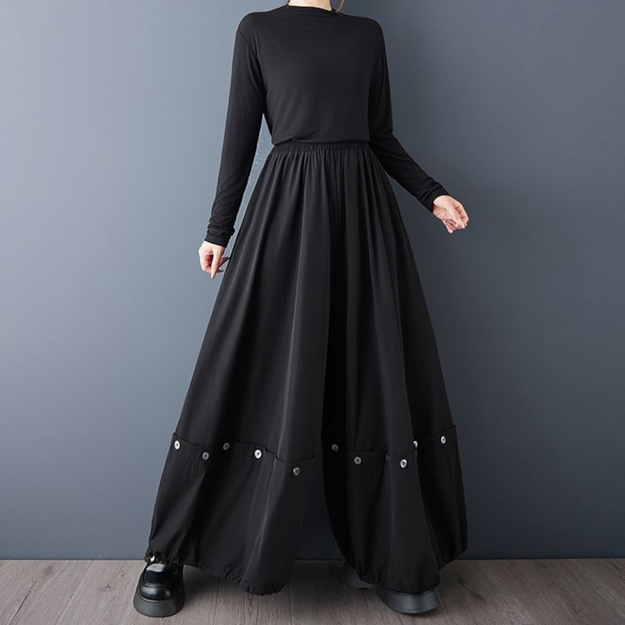 ボタンディテール 2WAYバルーンパンツ 00275