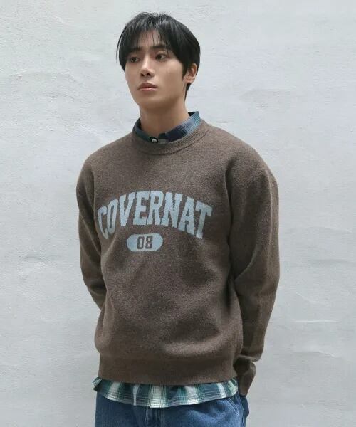 ☆TXT スビン 着用！！【COVERNAT】Center Archigo Knit Brown | もごつ