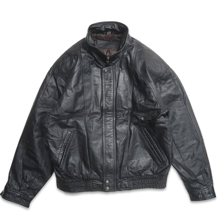 Eastern ヴィンテージ　レザージャケット　レザーブルゾン　ブラック　美品 古着 90年代 EXPRESSIONS 本革 レザージャケット ブルゾン