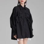 Bowtie flared sleeve midi shirt (ME110)