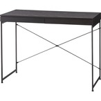 デスク パソコンデスク PCデスク 作業 仕事 書斎 学習机 机 スリム 引き出し付き 木目 スチール アジャスター付き スタイリッシュ 幅100cm ナチュラル ブラック シンプル インダストリアル おしゃれ