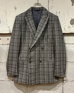 【Caka otto】  Monotone Checkered Vintage Tweed Tailored Jacket