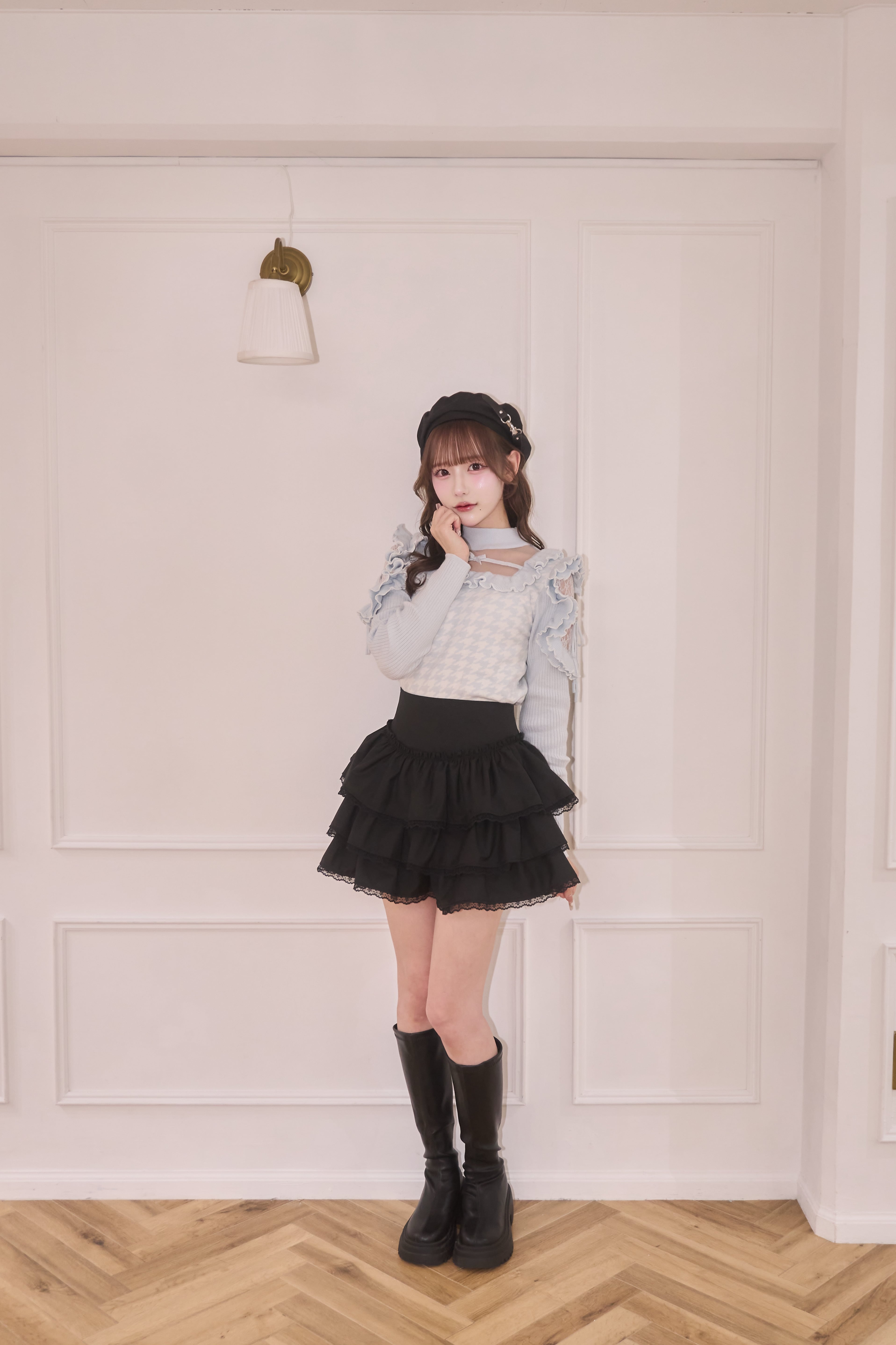 chouchou flare mini skirt