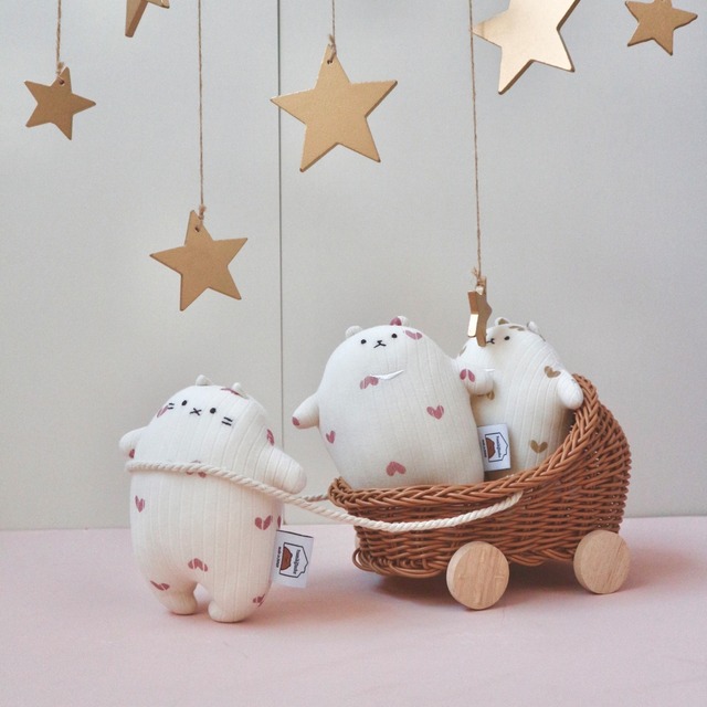 いつくしみ（ランダムわぐま）つみきのわぐまのガラガラぬいぐるみ