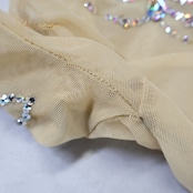 ダンス 衣装 トップス レオタード ベージュ系 新体操 社交ダンス フィギュアスケート ボディスーツ ラインストーン 競技 競技用 ダンス衣装 イベント ステージ 伸縮 ストレッチ 花 上品 華やか シルバー系