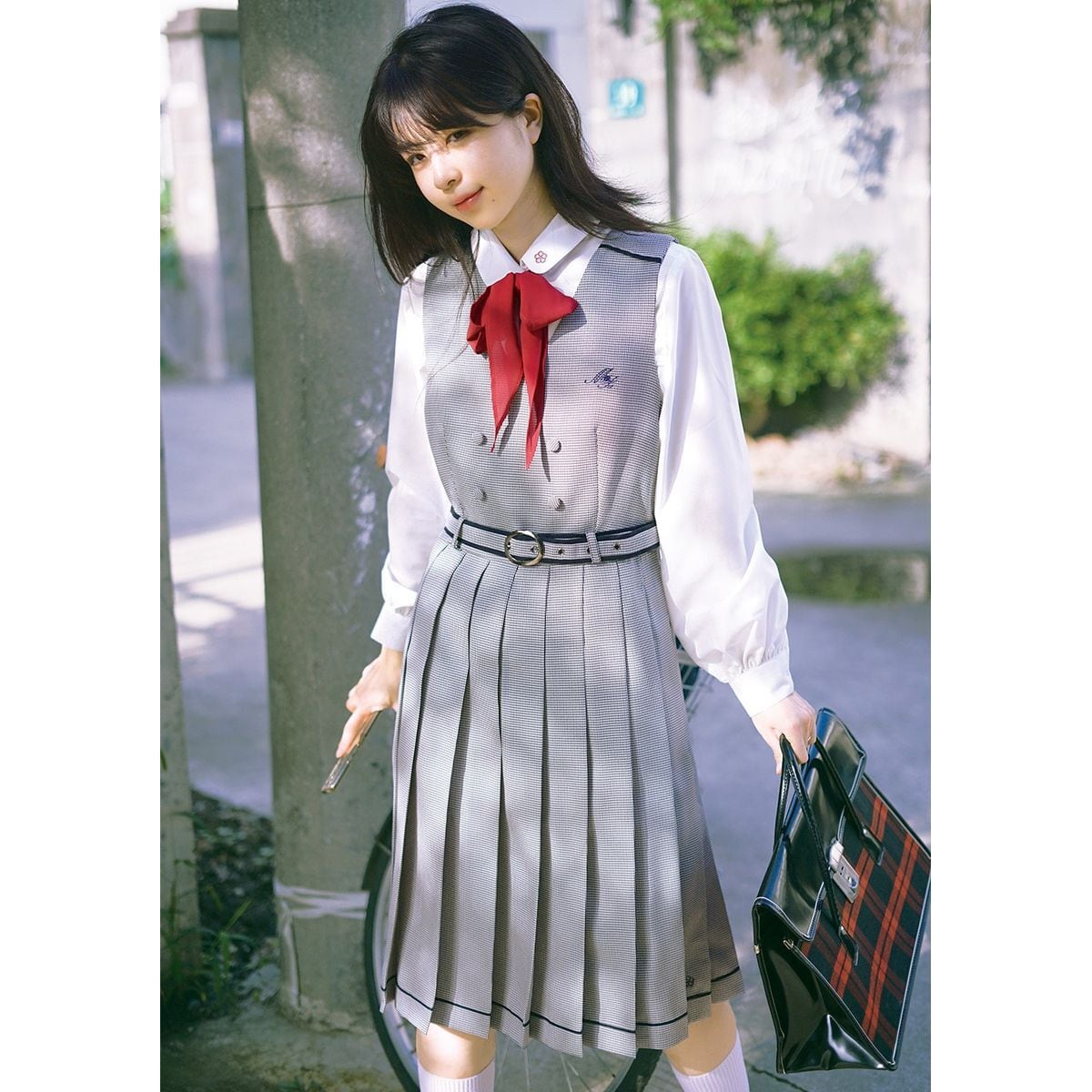 灯台の帰り道 〜グレンチェックプリーツ制服セット〜：ジャンパー