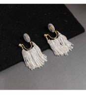 157E　チェーンフリンジイヤリング