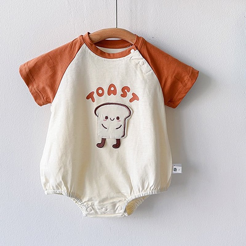BABY】夏作食べ物がモチーフカラーロンパース | 韓国子供服通販 - Baker