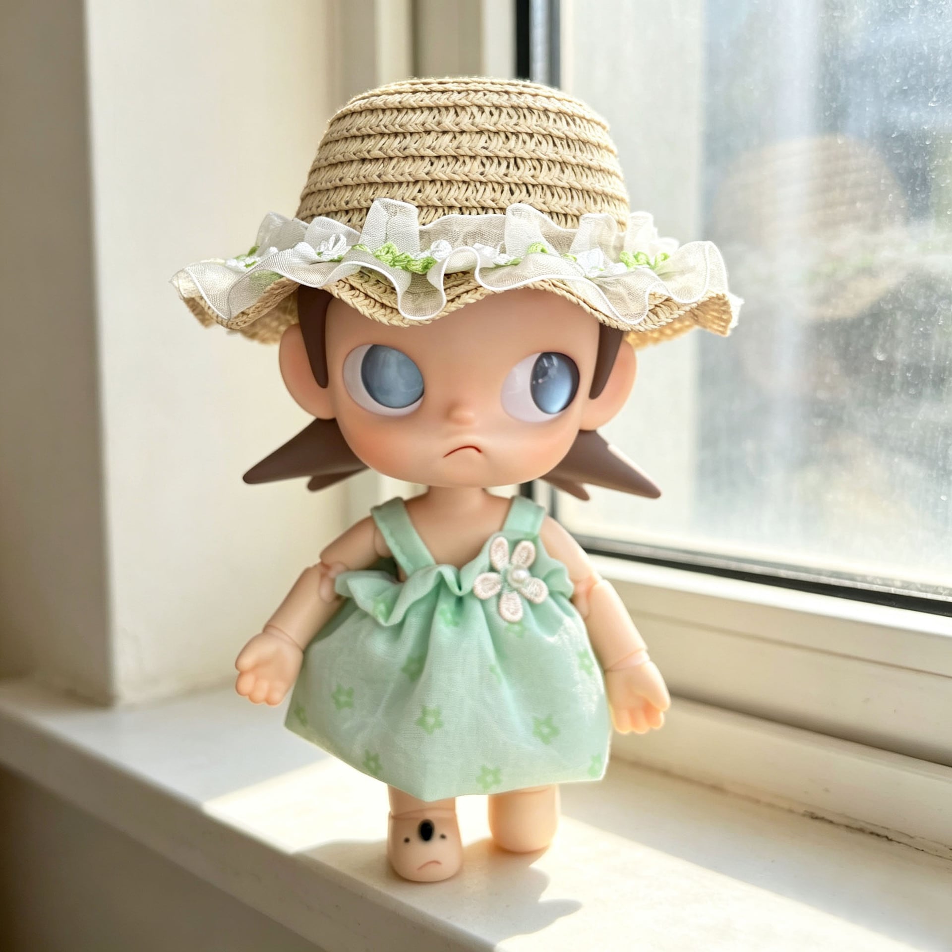 ZSIGA & 1/8スケール用 春夏 花柄スターワンピース+麦わら帽子 20cm