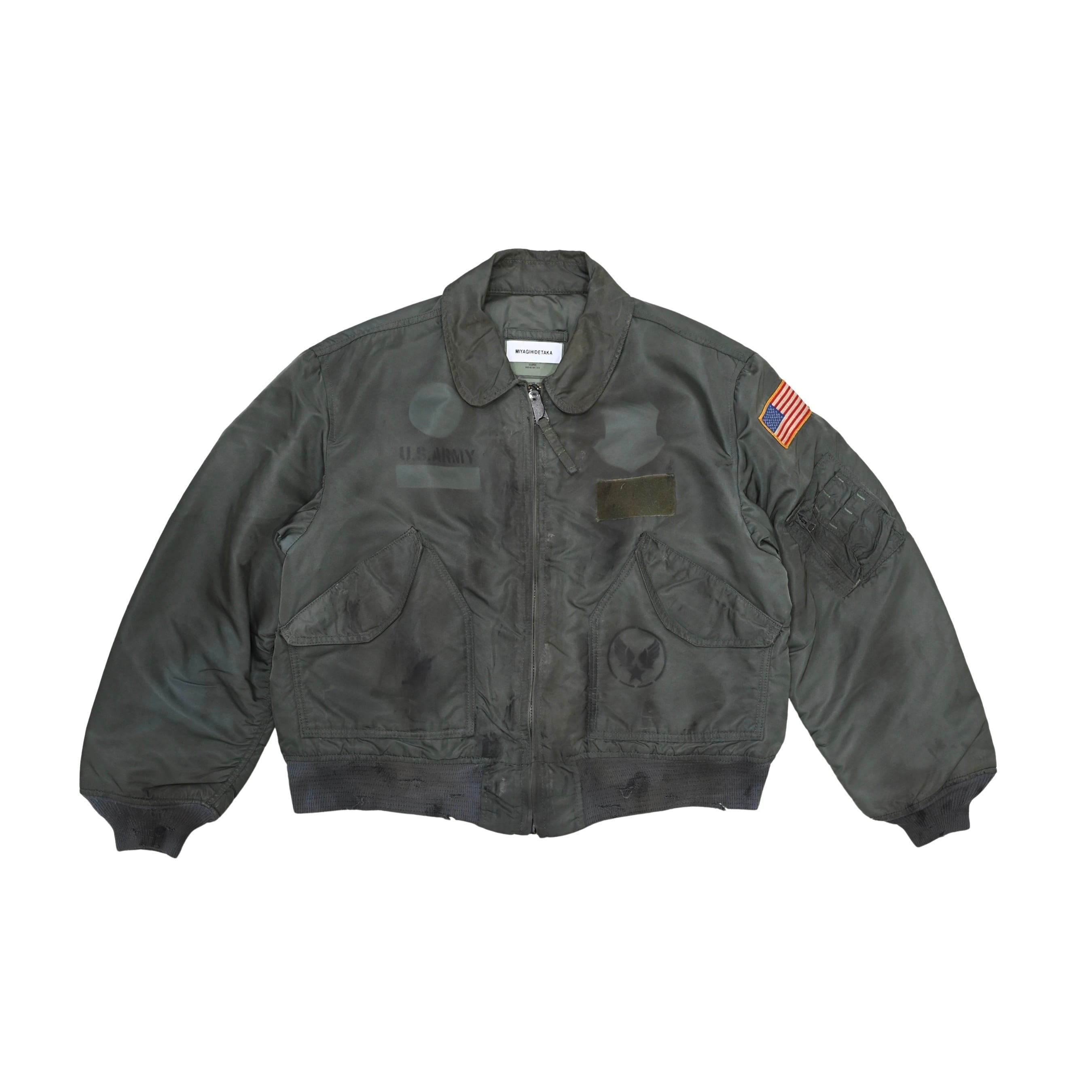 no.3 Vintage stenciled flight Jacket | MIYAGIHIDETAKA