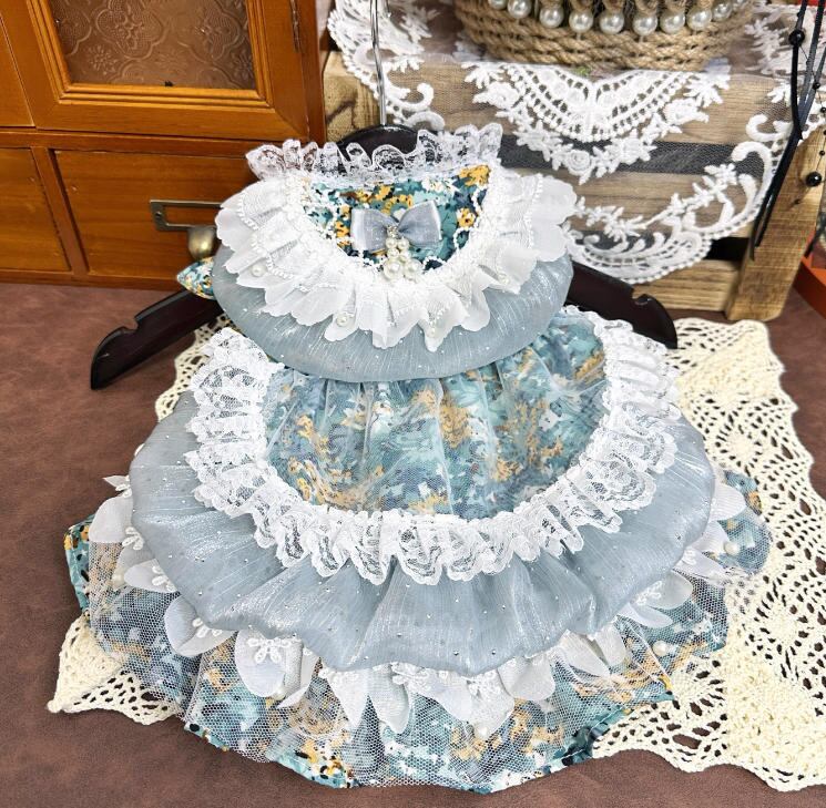 《予約》3102457 ブルーフリルドレス