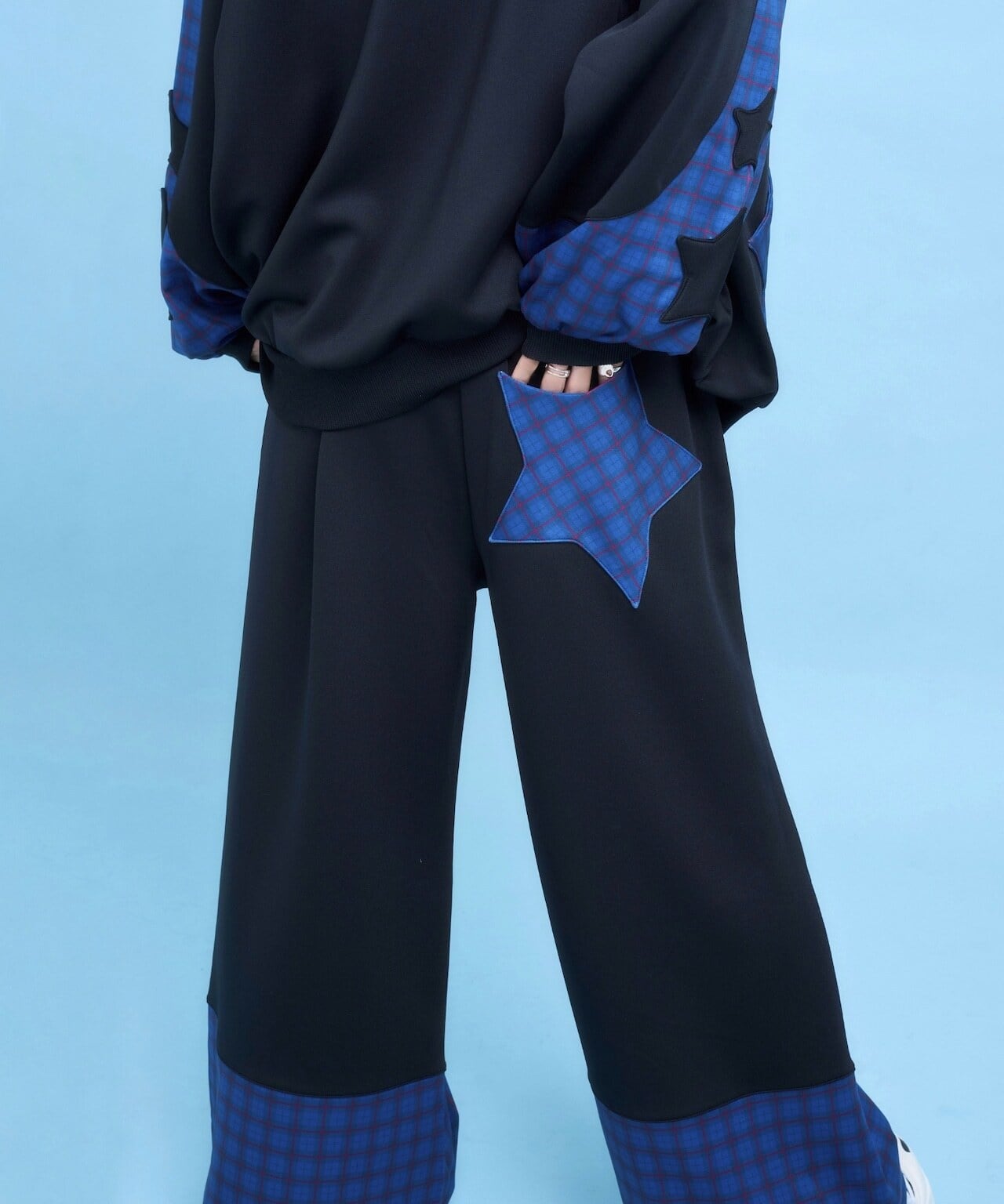 【Hauls】 お星様が舞い降りたジャージ セットアップ お星様が舞い降りたジャージセットあっぷ（ブラック） | Hauls