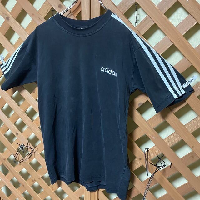 adidas  90s  半袖Tシャツ　刺繍ロゴ　グレー　L タグはないです