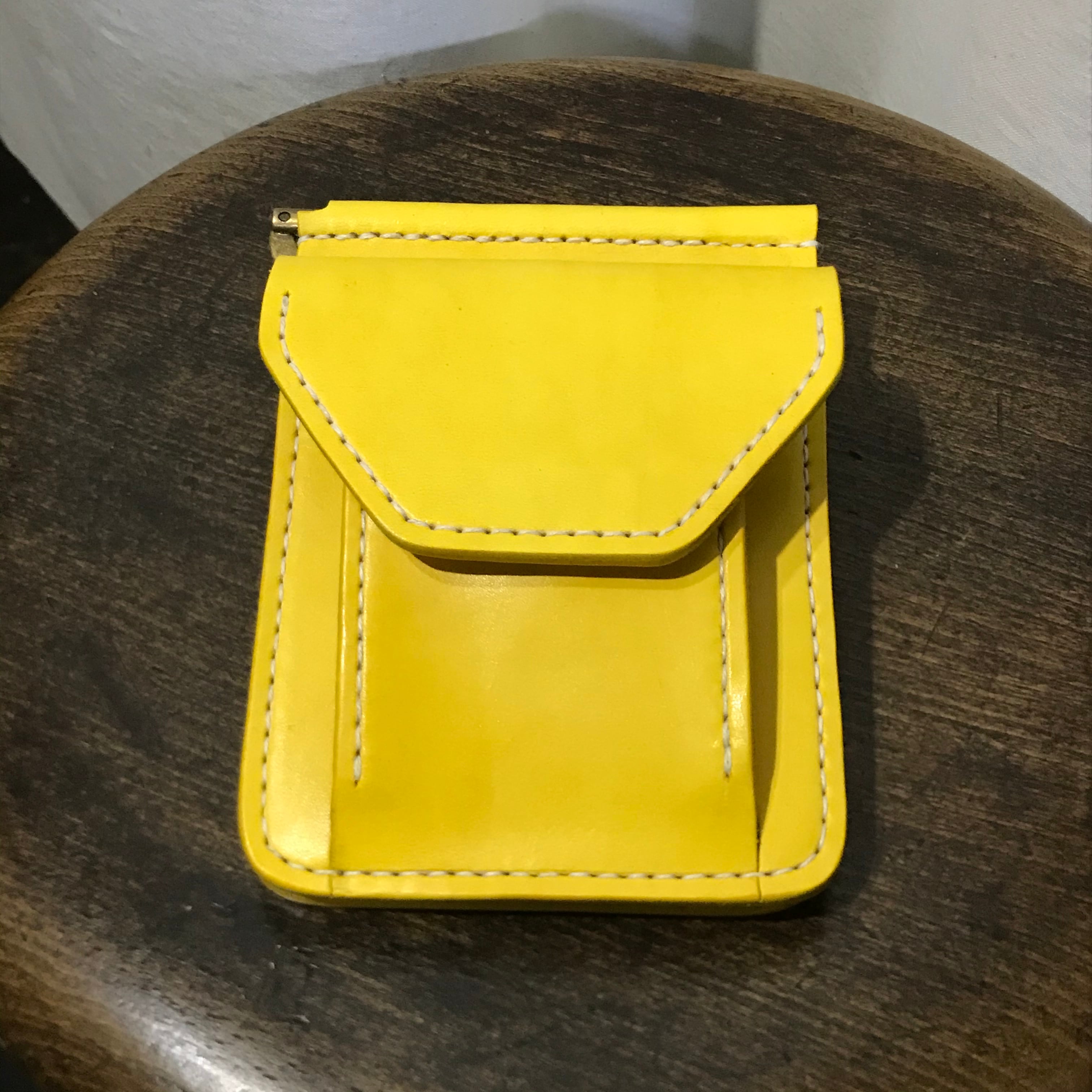 ハンドメイド レザーマネークリップ 本革 札ばさみ