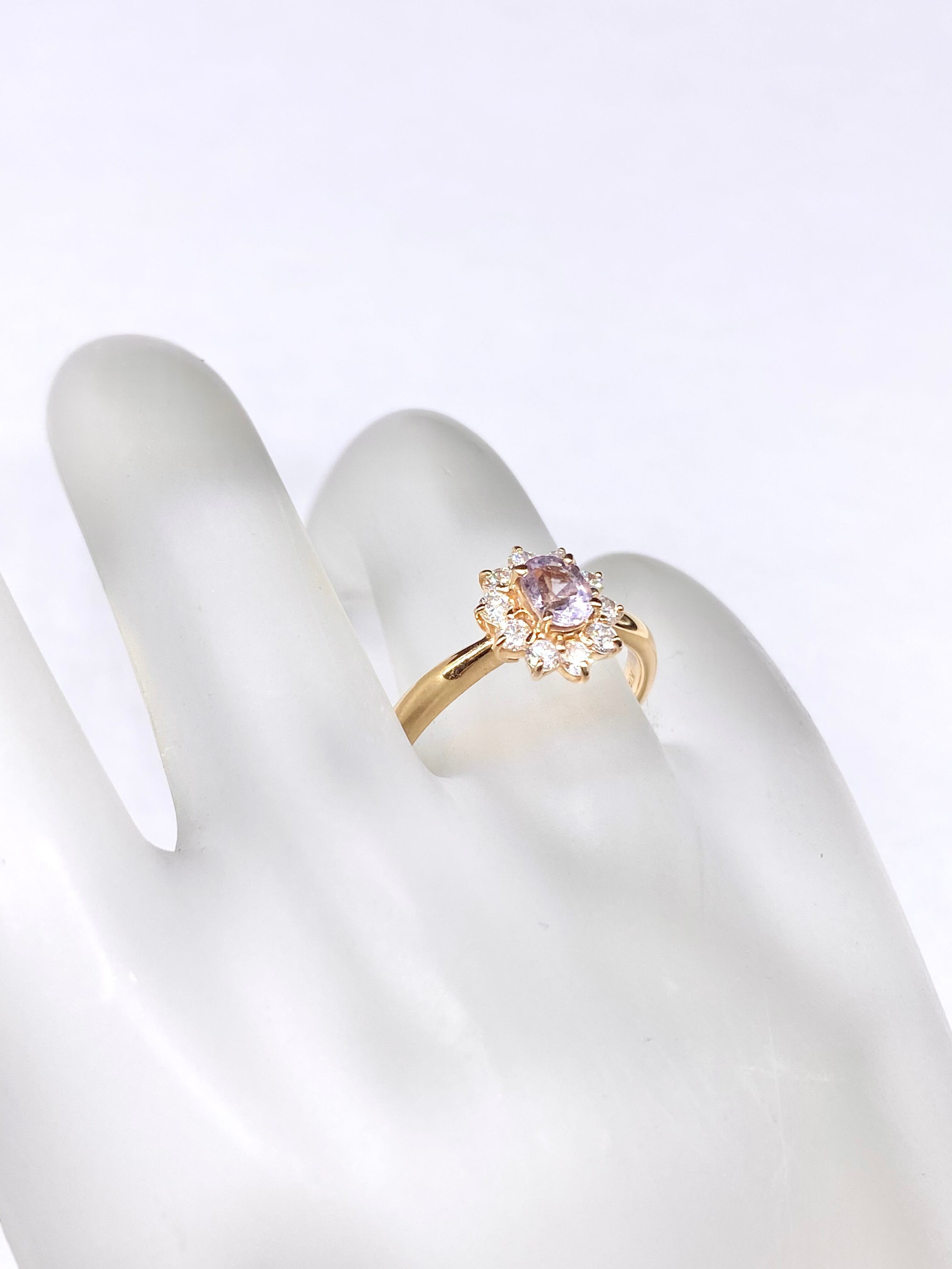 ターフェアイト 0.414ct / ダイヤモンド 計0.31ct K18 リング - リング 