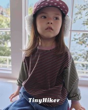 〖取寄〗韓国子供服 / 26winter / TinyHiker / マゴストライプT / キッズ *XS~XL*