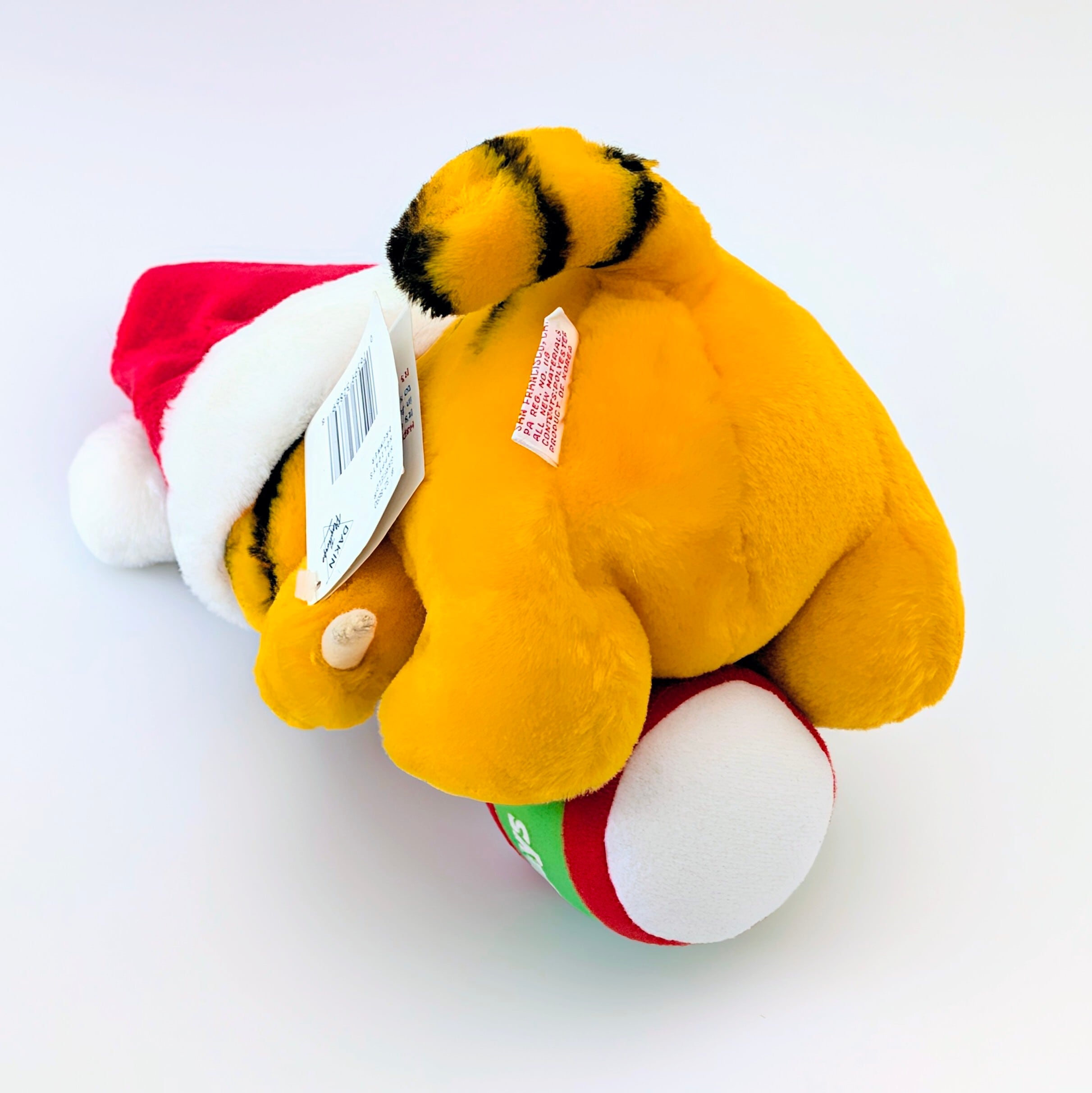 ☆ VINTAGE 1988 ☆【 Garfield ( ガーフィールド ) 】『 Garfield HAPPY HOLIDAYS DRUMMER ガーフィールド ハッピーホリデー ドラマー』ガーフィールド10周年記念限定 / ぬいぐるみ / プラッシュ / plush / 1980年代年製 〚アメリカン雑貨 アメトイ〛