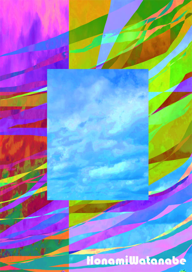 《今朝の空：カレイドスコープ　20210603 A》／プリントキャンバス／30.48×41.64cm／(12×16インチ）
