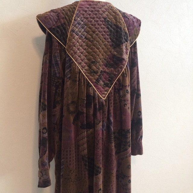 patchwork print dress